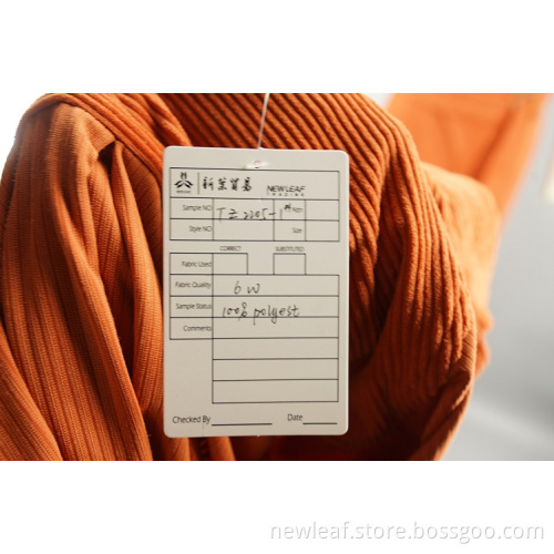 Simple elegant corduroy single-breasted shirt